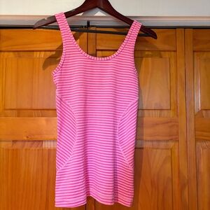 Zella Pink Stripe Tank Top Size Small